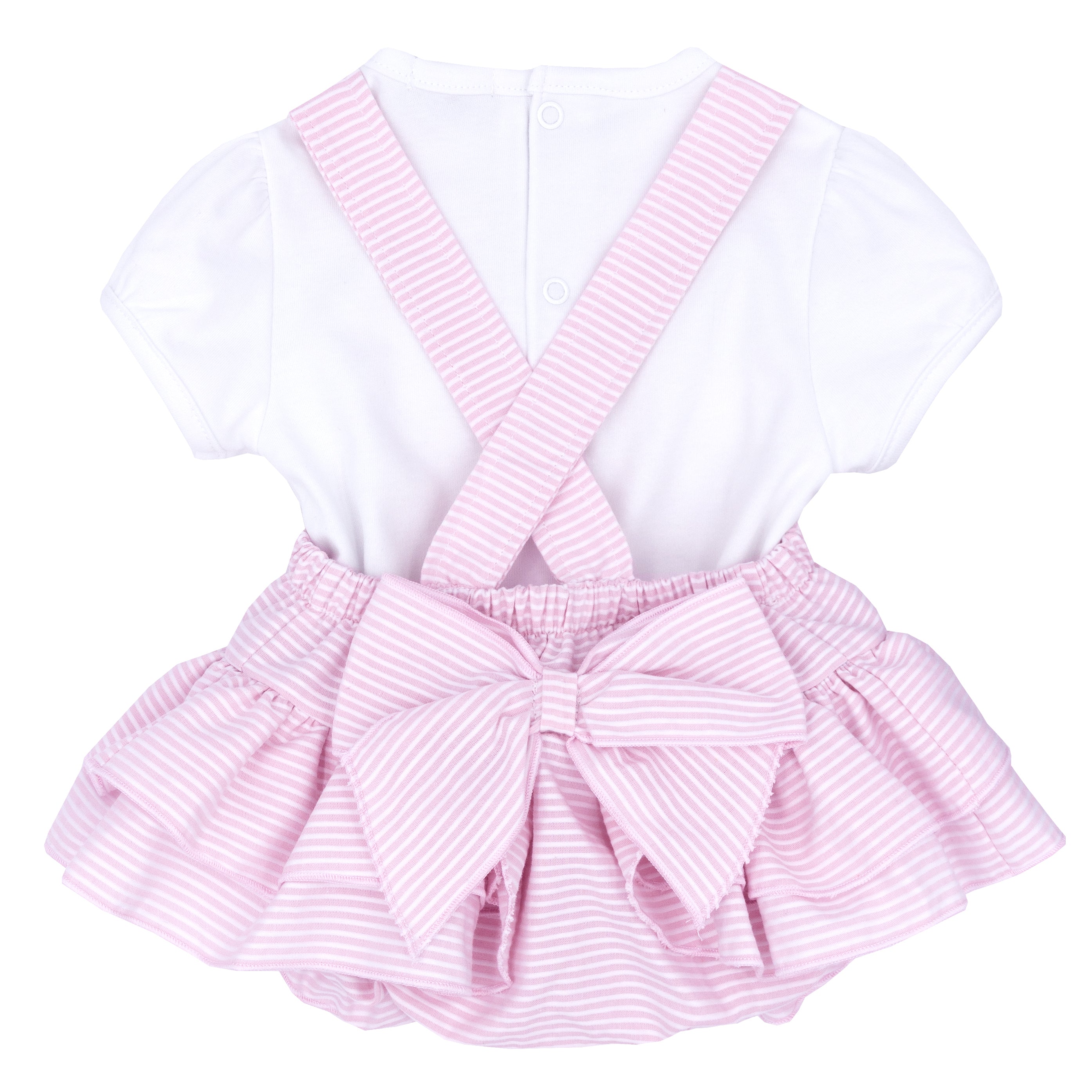 Girls t shirt and sun romper with bow