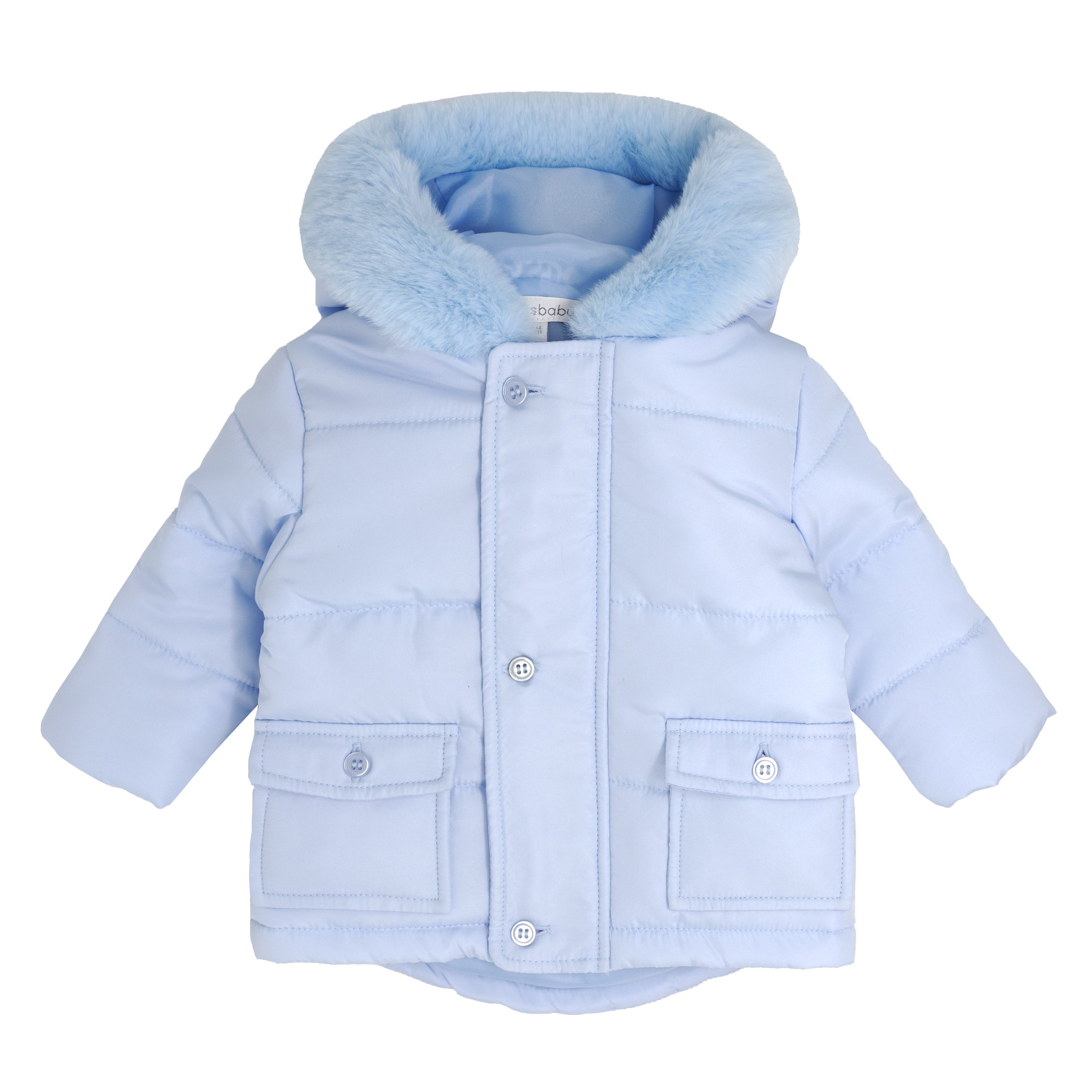 Boys Parka with concealed zipper and fur hood